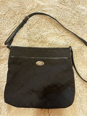 Coach Black Signature Crossbody Shoulder Bag